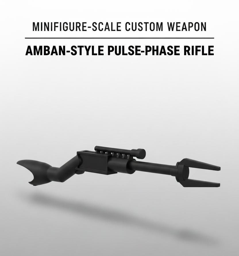 Amban‑Style Phase‑Pulse Rifle – Minifigure‑Scale Custom Weapon