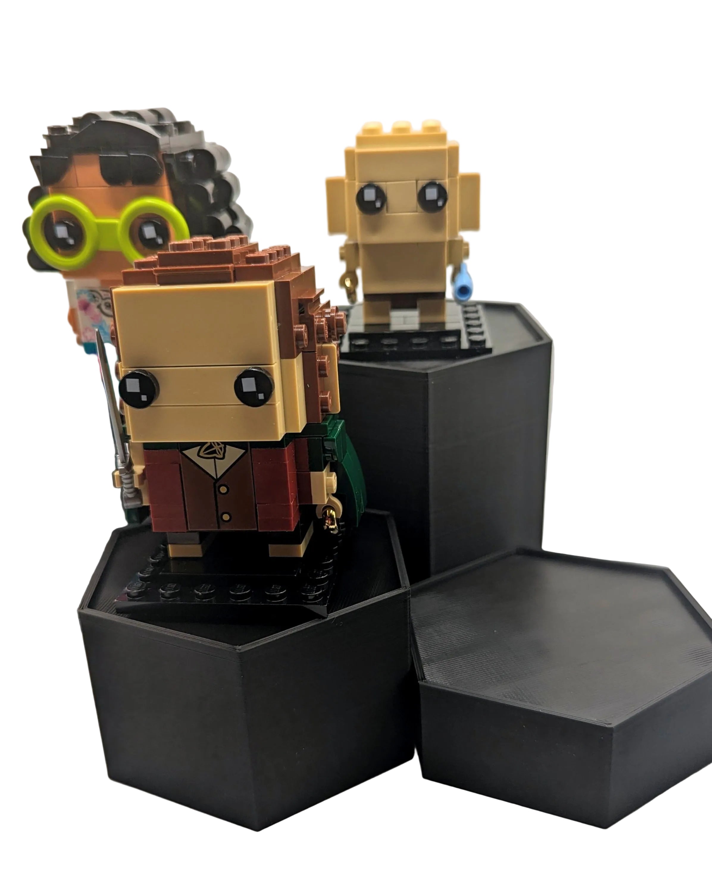 Hex‑Rise Display Stands – Compatible with BrickHeadz‑Scale Figures