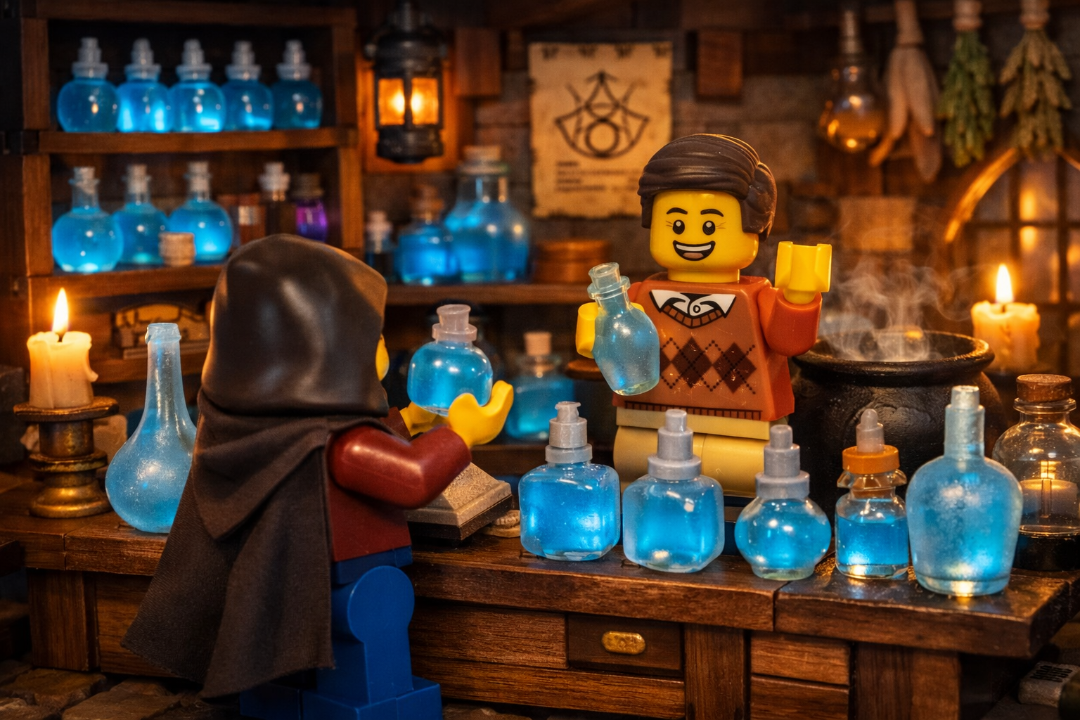 Minifigure-Scale Potion Pack – Alchemy Set