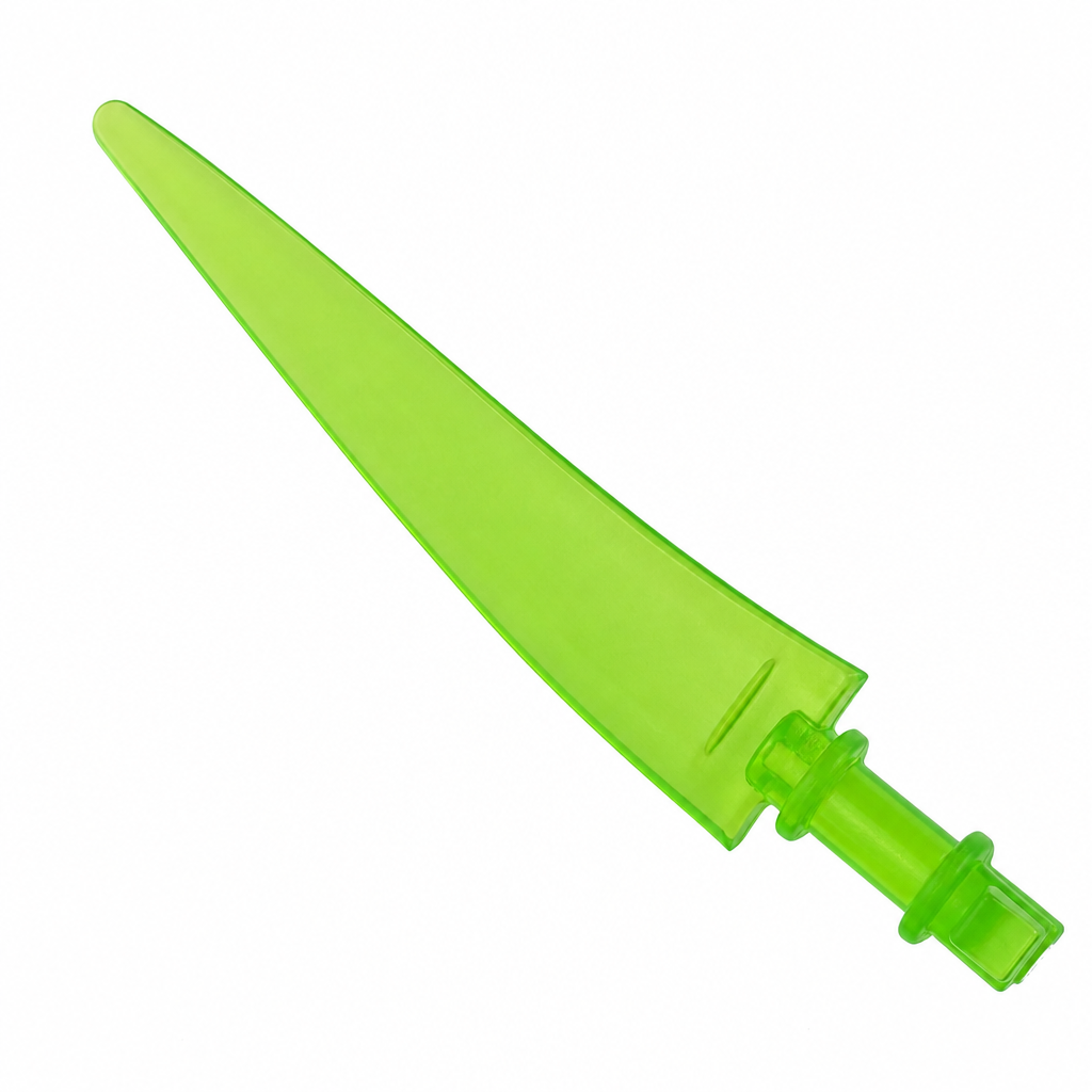 Crystal Scimitar Mini Sword with Pommel Clip - Minifigure-Scale
