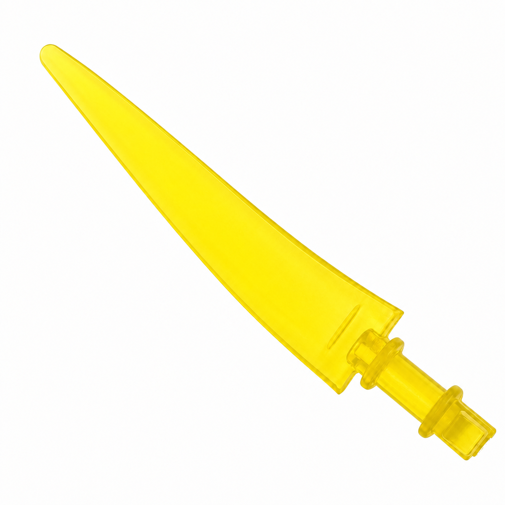 Crystal Scimitar Mini Sword with Pommel Clip - Minifigure-Scale
