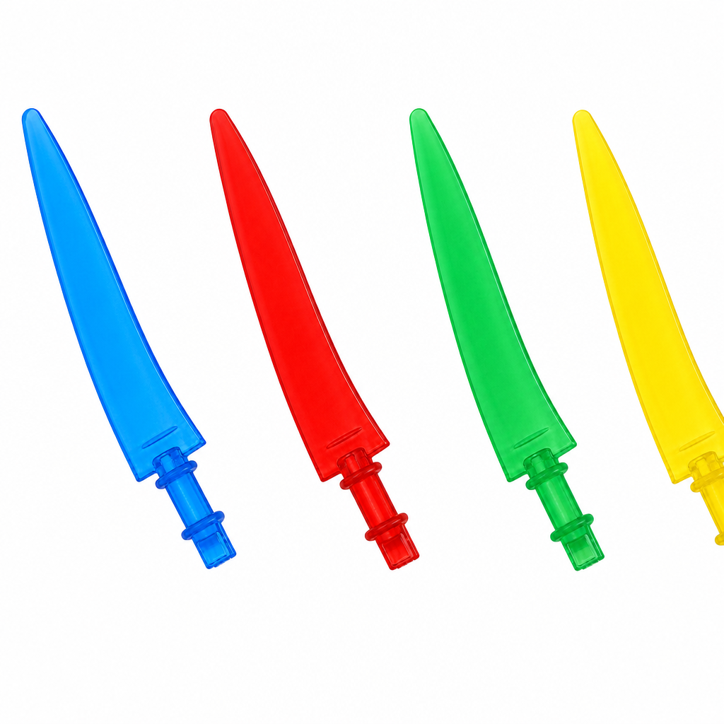 Crystal Scimitar Mini Sword with Pommel Clip - Minifigure-Scale