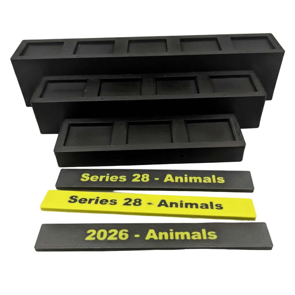 12 Minifigure-Scale Collector Stand with Personalized Name Plate