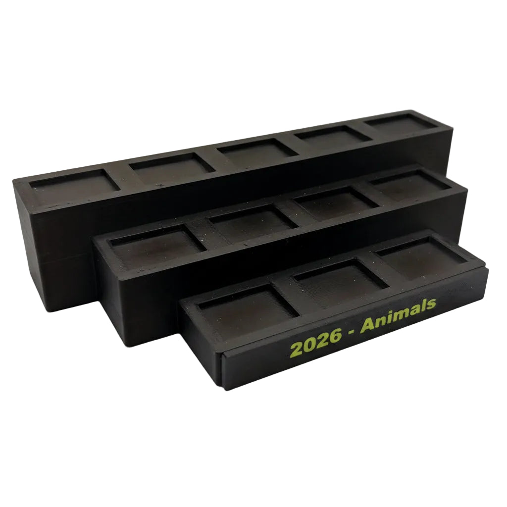 12 Minifigure-Scale Collector Stand with Personalized Name Plate