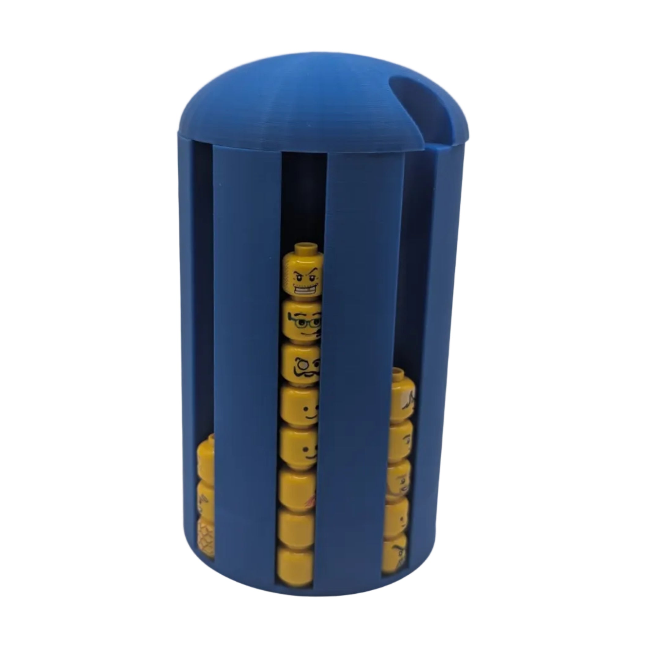 Minifigure Head Storage Canister – Stackable Display Capsule