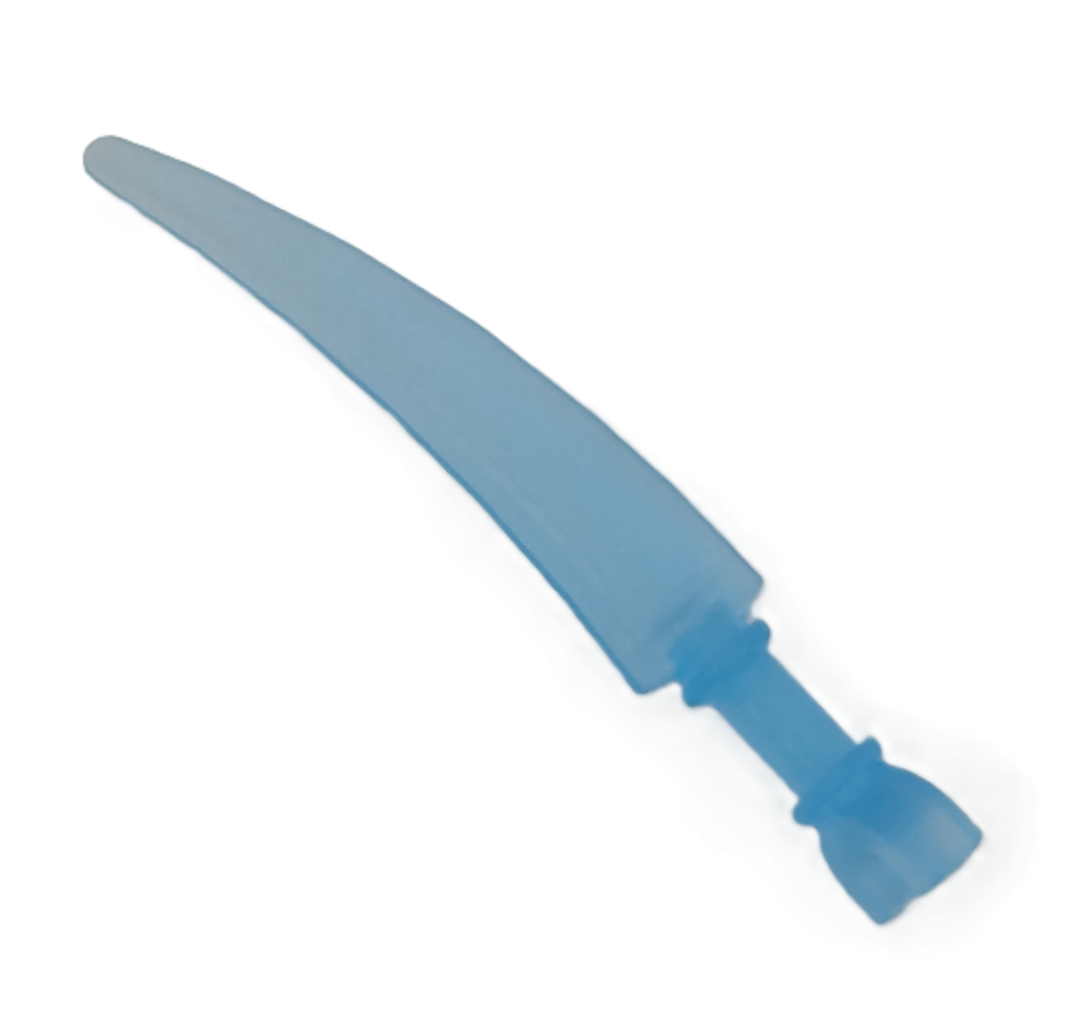 Crystal Scimitar Mini Sword with Pommel Clip - Minifigure-Scale